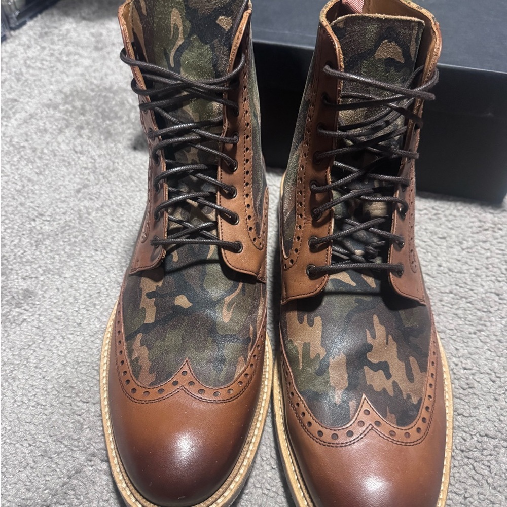 Men's Taft Brown and Camouflage Lace-Up Boots